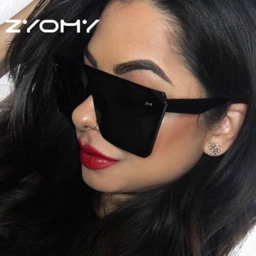 Q Fashion Right Sun Glass For Female Brand Designer Wild Retro Glasses Square Personality Gafas De Sol Mujer UV400 темные очки