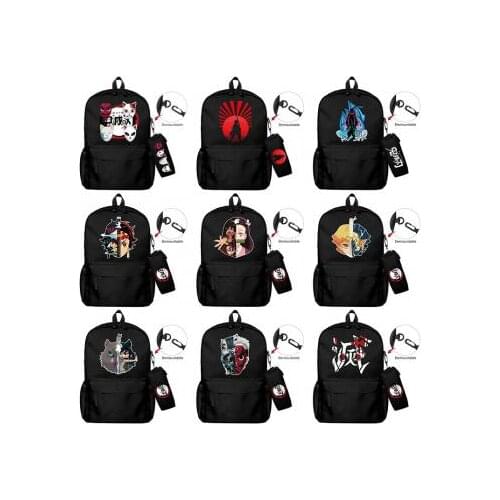 IVYYE Kimetsu no Yaiba A253488 Fashion Canvas Backpacks Rucksacks Cartoon School Backpack Casual Bags travel Knapsack Unisex