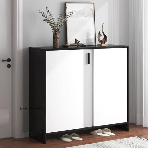 Nordic Shoe Cabinet Household Capacity Storage Entrance Cabinet Balcony Storage Cabinet Shoe Cabinet Wall Entrance Hall Cabinet