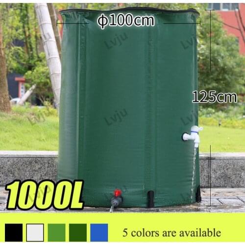 Lvju 1000L Folding Rainwater Collector 1000 Liter Collapsible Rain Barrel Water Collector