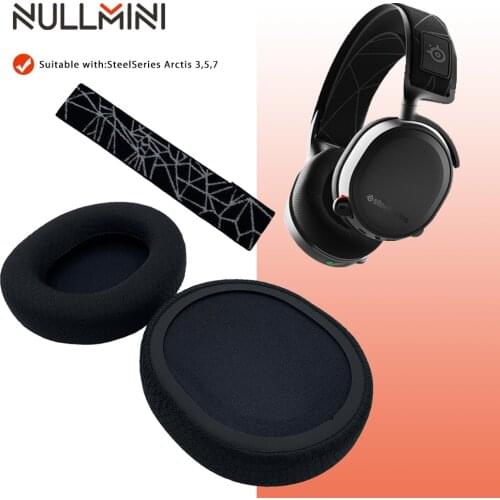NullMini Replacement Earpads for SteelSeries Arctis 3 5 7 Headphones Leather Sleeve Earphone Earmuff