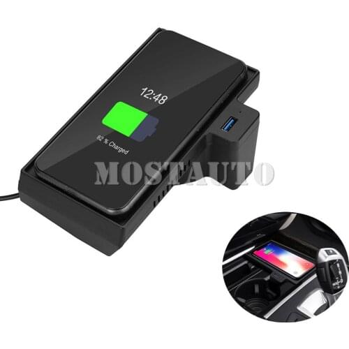 The Phone With QI Wireless Charging For BMW X5 F15 X6 F16 Wireless Car Charger Wireless Phone Charging Pad 2014-2018