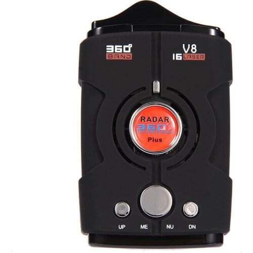 V8 Car Speed Voice Alert Detector 360 Degrees 16 Band Scanning LED Radar Car Speed Testing System Russian Radar