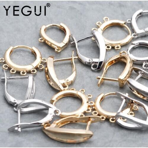 YEGUI M818,jewelry accessories,18k gold plated,0.3 microns, lobster clasp hooks,necklace bracelet,jewelry making,20pcs/lot