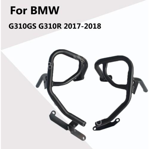 Motorcycle Tank protector Lower Carsh Bars Guard Engine Bumper Cover Dumb Black For BMW G310GS G310R 2017-2018