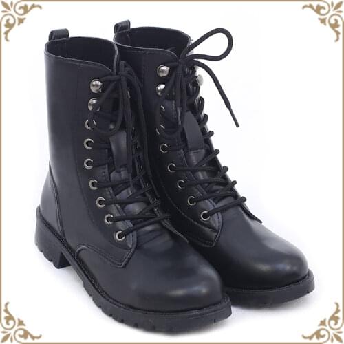 Womans Cosplay Costume Martin Boots In Tube Lolita Girl Cute and Handsome Dark Anime Cosplay Shoes