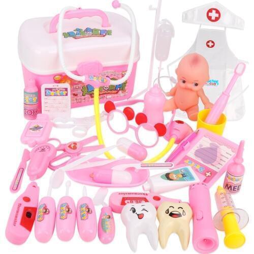 1 Set Kids Doctor Sets Toy Role Play Stethoscope for Children Boy Girls Pretend Kit M09