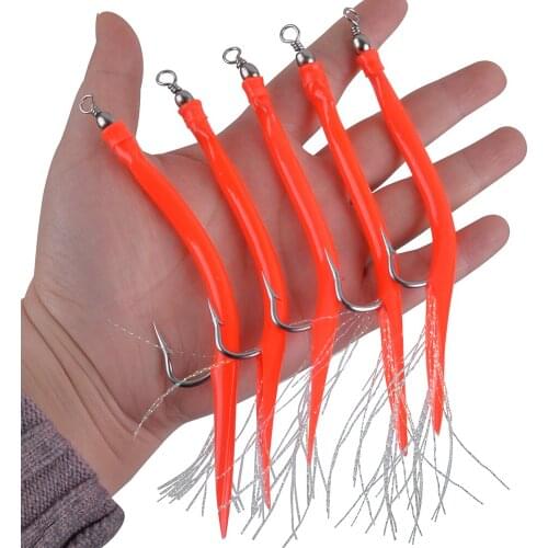 10/20/30/40pcs Fishing Hooks Set Barbed Octopus Hook With Rolling Swivel And Thread Feather Roped Sea Fishing Tackle