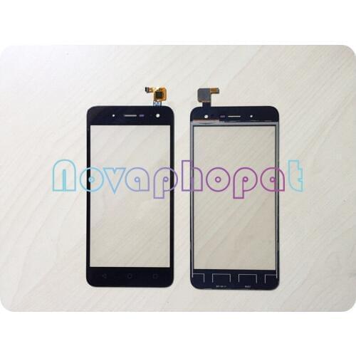 Novaphopat 10pcs/lot Black Touchscreen For BQ 5057 BQ-5057 Strike 2 Touch Screen Digitizer Screen Replacement + Tracking