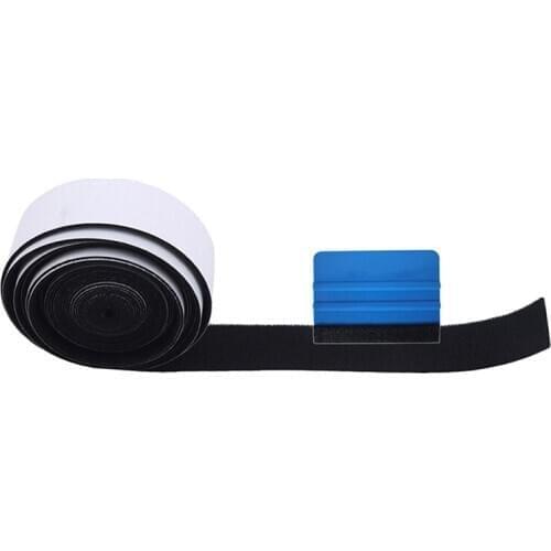 500CM Carbon Fiber Vinyl Squeegee Spare Suede Fabric Cloth Car Wrap Tool Window Tint Scraper No Scratch Protector Edge
