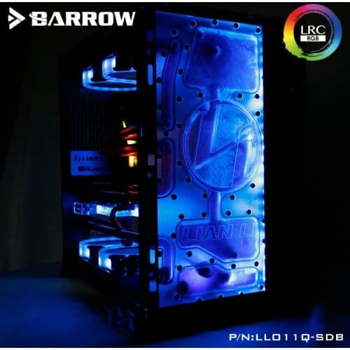 Barrow Acrylic Board as Water Channel use for LIAN LI O11 Dynamic Computer Case for Both CPU and GPU Block RGB 5V 3PIN Waterway