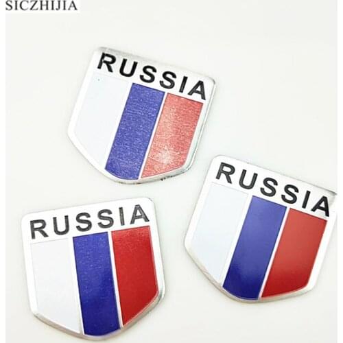 Car sticker russian flag badge for Cadillac XTS SRX ATS CTS/Renault Koleos Fluenec Latitude