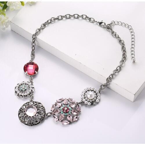 BEADSLAND Alloy Crystal Vintage Necklace Fashionable Jewelry Fine Woman Gift