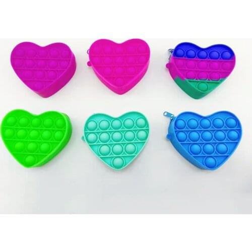 Pencil Case Silicone Push Bubble Toys Stress Reliever Decompression Crafts Storage Bag Decompression Toys