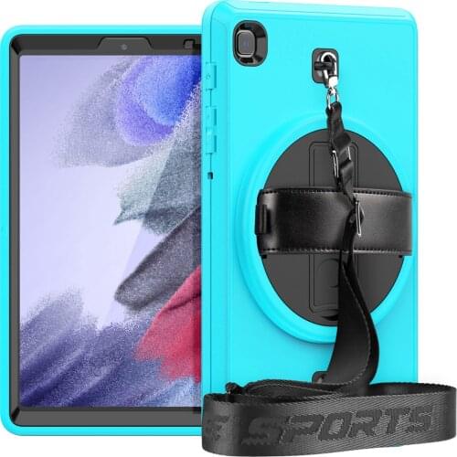 Tablet Case For Samsung Galaxy Tab A7 Lite 8.7 T220 T225 Rotatable Kickstand with Hand&Neck Strap Drop protection Caver+Film+Pen