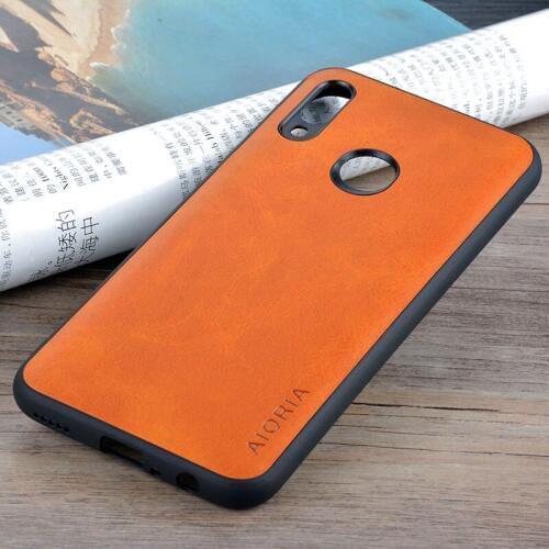 Phone Case for Huawei P Smart 2019 6.21" funda Luxury Vintage leather skin hared cover for huawei p smart 2019 case coque capa
