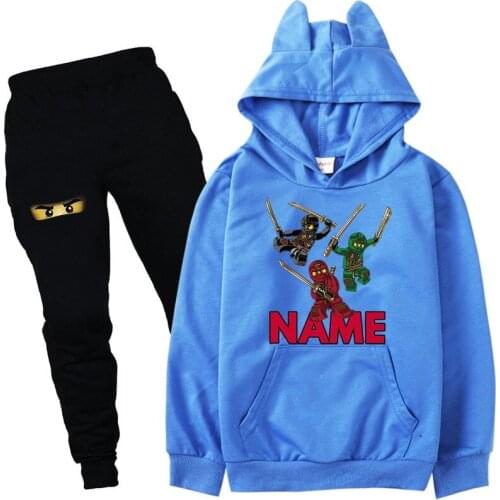 NINJAGO Hoodies Kids Sweatshirt Set Autumn Girls Tops Cosplay Hooded T Shirt Children Kids Boys Sportswear Kids Clothes Boys