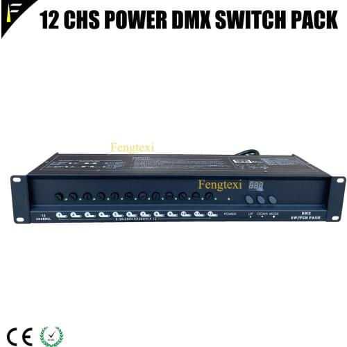 Fengtexi 12CH DMX Power Switch Pack 12 Channels dmx Switchboard for Dj Disco Show Stage Light