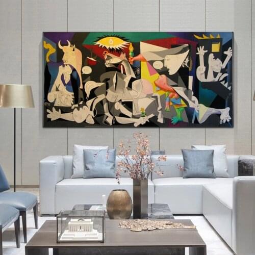 Guernica By Picasso Canvas Paintings Reproductions Famous Canvas Wall Art Posters And Prints Picasso Pictures Home Wall Decor