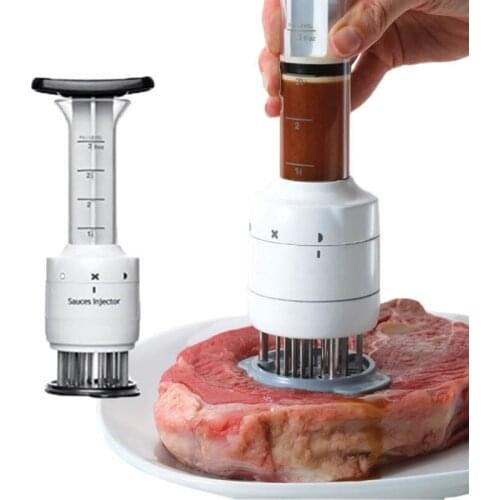 Meat Injector Needle Kitchen Accessories Stainless Steel Meat Tenderizer Marinade Meat Kitchen Tools Gadgets Meat Tools