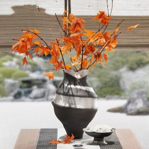 Chinese Frosted Handmade Ceramic Vase Flower For Interior Modern Decorative Porcelain Ornaments Home Living Room Decor Gifts