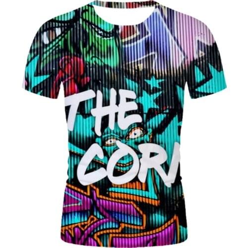 Summer T shirt 3D print men O collar short sleeve anime t shirt Harajuku men and women hip-hop shirt- T shirt men and women