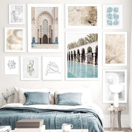 Morocco Door Reed Graphics Abstract Lines Wall Art Canvas Painting Nordic Posters And Prints Wall Pictures Living Room Decor