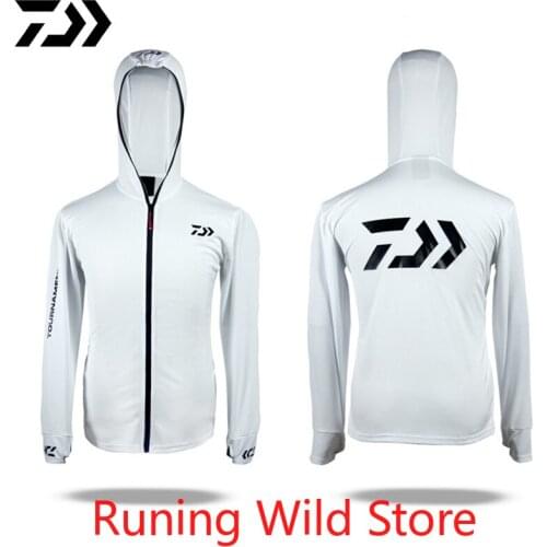 2021 Summer Daiwa Hoodie For Men Breathable Sun Protection Anti-UV Outdoor Fishing Shirt Full Sleeve Quick Dry Sports Jackets