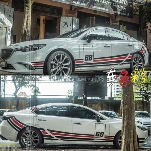 FOR Mazda 6 2012-2021 car stickers exterior decoration personalized custom fashion sports decals color bar
