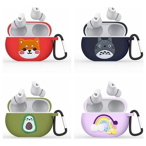 For Beats Studio Buds Case Cartoon funny Animal Non-slip Silicone Protect Earphones Cover for Beats-Studio Buds Headphone Case