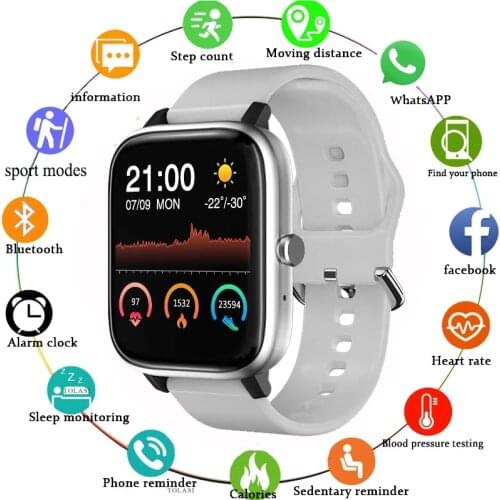 2021 New Men Smart Watch Wristband Men Women Sport Clock Heart Rate Monitor Sleep Monitor Bluetooth Call Smartwatch for phone
