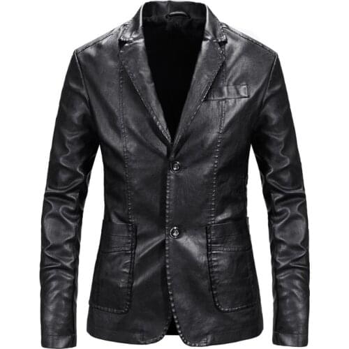 New Leather Jackets Men Fashion Motor & Biker Leather Jacket Jaqueta Masculinas Couro Mens Bomber Jacket Coat Soft PU Leather