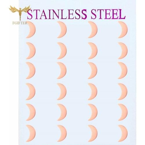 New Woman Earrings Moon Earrings Set Stainless Steel Cute Girl Hypoallergenic Fashion Exquisite Rose Gold Ear Nail Party Jewelry