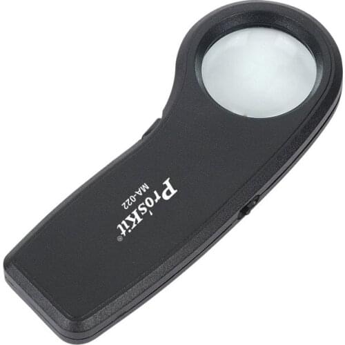 ProsKit MA-022 7.5X Times Handheld Magnifying Glass With LED Lights With Currency Detecting Function Read The Newspaper Tools
