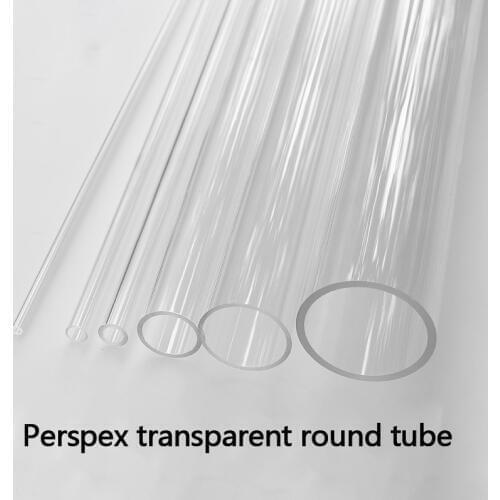 Perspex transparent round tube 50cm Length 16mm~90mm Acrylic Tube High Transparent Tube For Fish Tank 1 Pcs