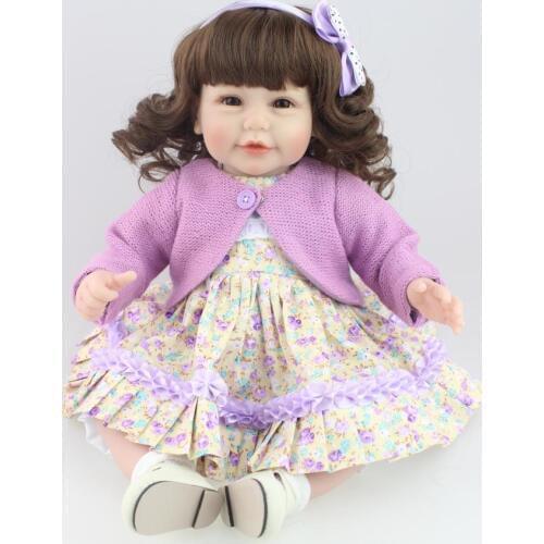 52cm Silicone Reborn Baby Dolls Sleeping Baby Toy Wedding Presents Vinyl Princess Doll Kids Accompany Toys Kids Birthday Gift
