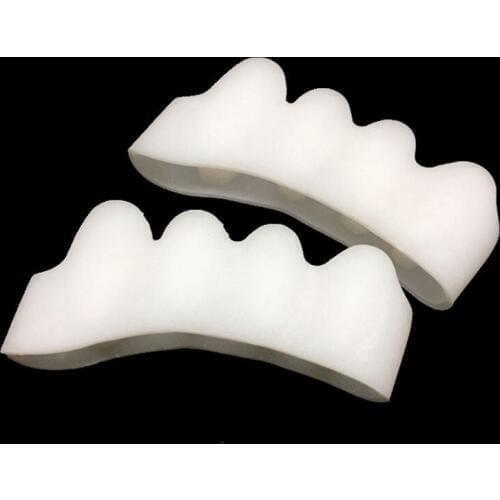 Five toe hole separator silicone eversion Toe protection Falt foot Arch Gel insoles pads Insert Cushion 2pair=4pcs BJ855
