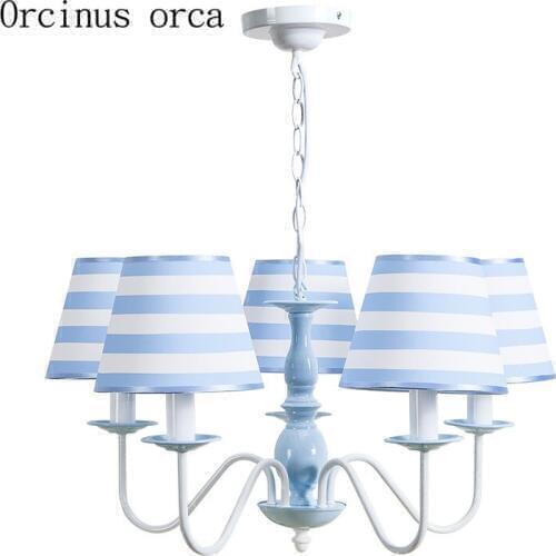 Mediterranean Blue chandelier living room bedroom American style pastoral style children Chandelier free shipping