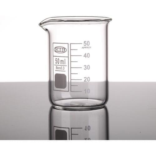 50ml Glass Beaker 3.3 Borosilicate Glass Lab Glassware Low Form Clear And Thick Welcome To Compare Other Sellers