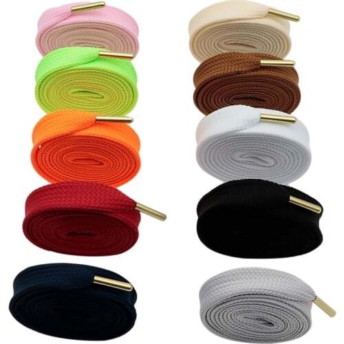 1.8CM Fat Laces With Golden Metal Tips High-quality Luxury Shoelaces Premium Polyester Hottest Item Promotion Gift