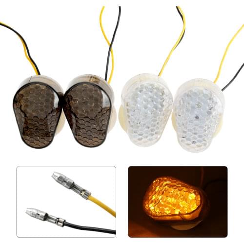 Flush Mount Motorcycle LED Turn Signal Indicator Blinker Light Lamp Amber Flasher For Kawasaki ZX6R ZX7R ZX9R ZX636 ZZR600 ZX12R