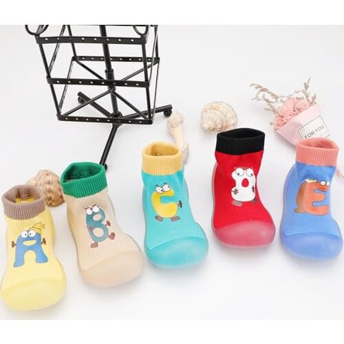 #VW Kids Baby Girls Boys Cartoon Letter Shoes Soft Sole Non-Slip Cute Breathable Socks Shoes Child Floor Shoes Sneakers туфли