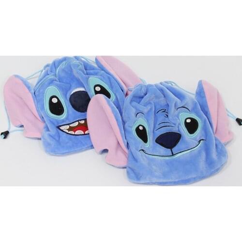 Disney cartoon interstellar baby Stitch stitch cute Stitch plush drawstring pocket ipad protective cover protective bag