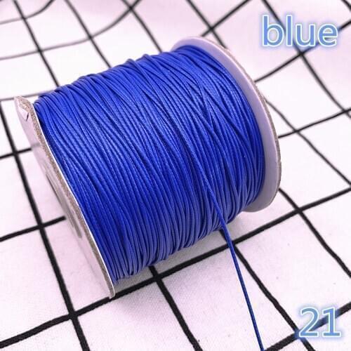 0.5-2.0mm Blue Waxed Cord Waxed Thread Cord String Strap Necklace Rope Bead DIY Jewelry Making for Shamballa Bracelet
