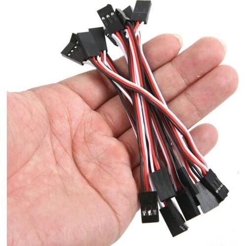 10Pcs 10cm Servo Extension Lead Wire Cable MALE TO MALE