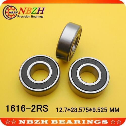10pcs free shipping High quality inch bearings 1616 1616RS 1616-2RS 1/2"x1 1/8"x3/8" inch 12.7*28.575*9.525 mm