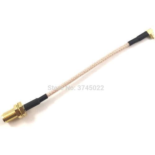 10pcs RF Mmcx male Right Angle to Sma Female Connector Coaxial Pigtail Cable RG316 10cm