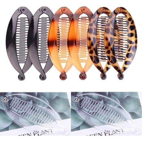 2021 New Fashion Crystal Fish Shape Hair Claw Hair Clips Banana Barrettes Hairpins Hair Accessories For Women DIY Hair Styling