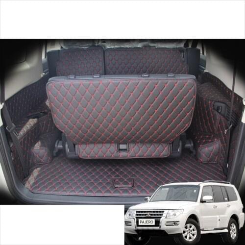 3D Leather car Trunk Mat Cargo Liner for Mitsubishi Pajero Montero Shogun 2006-2019 2015 2014 2013 2012 2011