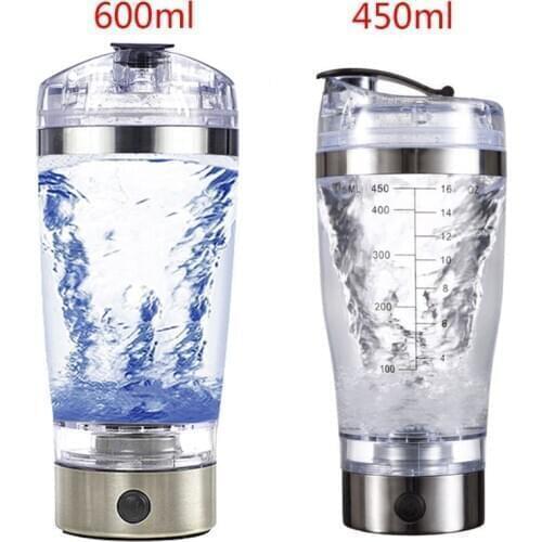 450ml/600ml USB Rechargeable Electric Mixing Cup Portable Protein Powder Automatic Shaker Bottle Leakproof Mixer